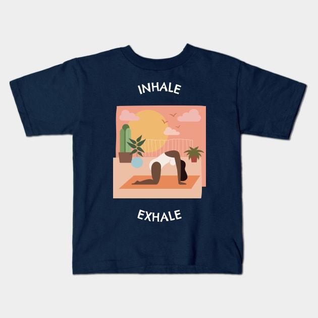 Inhale, Exhale Kids T-Shirt by jeune98